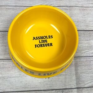 Assholes Live Forever Yellow Dog Bowl 700 ML NEW